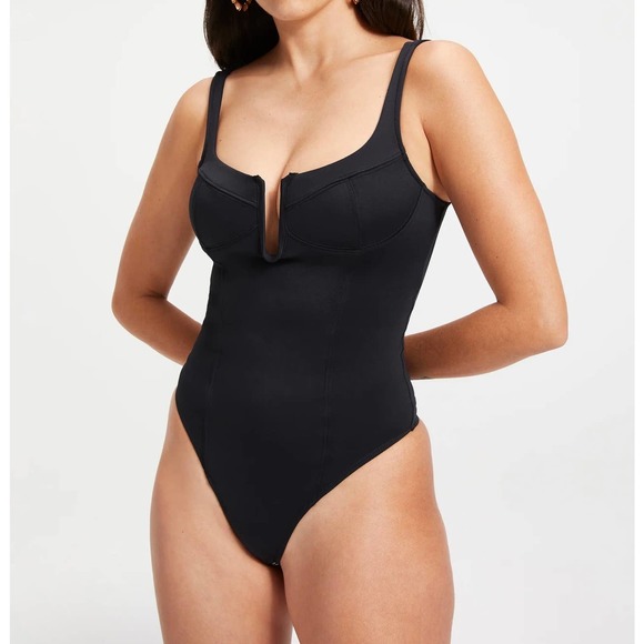 Good American Tops - New Good American Black SCUBA U CORSET Sleeveless BODYSUIT Women's size M (2)